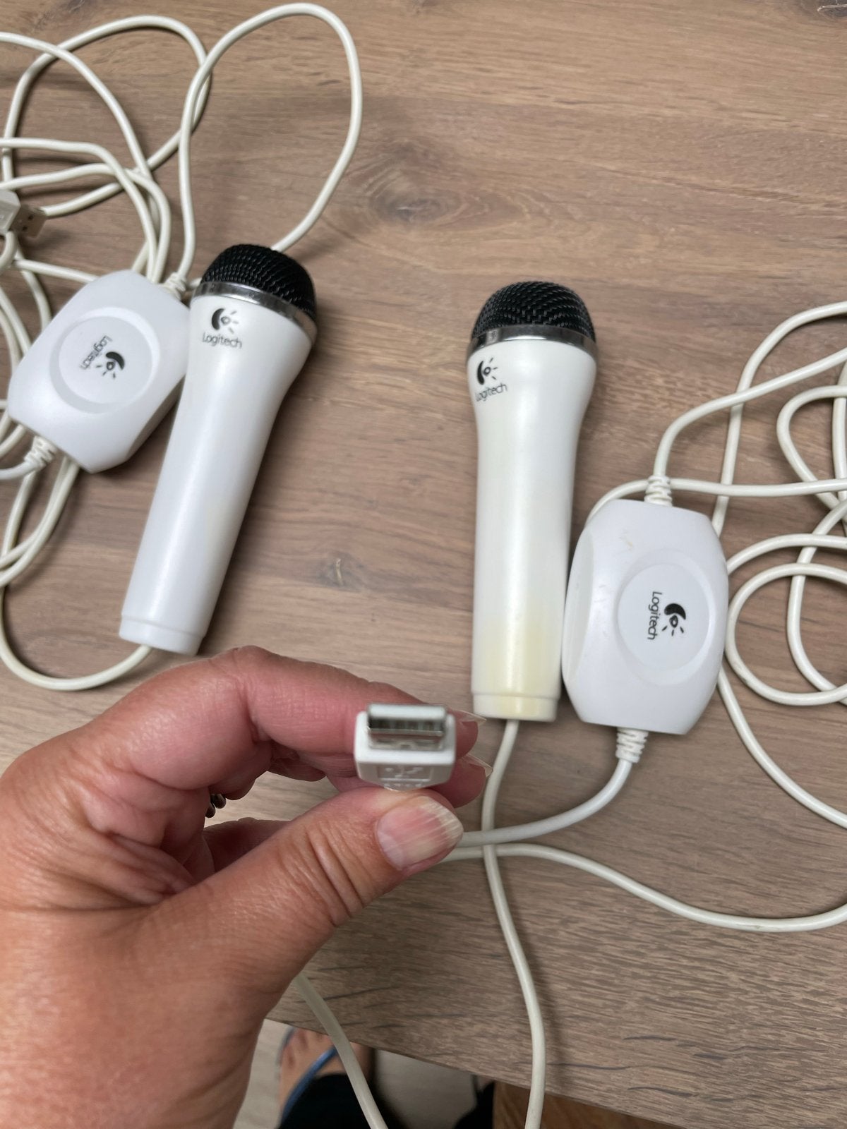 Logitech USB Microfoons (2 stuks) - Ideaal voor Karaoke, Audio, Tv en Foto, Karaoke-apparatuur, Ophalen, Gebruikt, Microfoon(s)