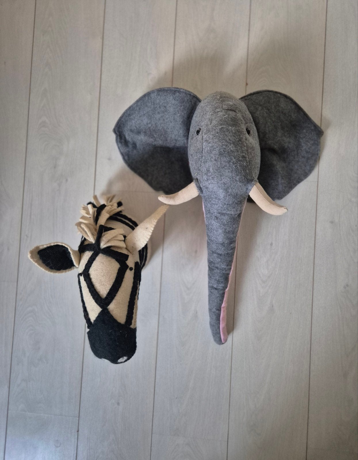 Zebra en Olifant wanddecoratie kinderkamer - KidsDepot, Meerkleurig, Ophalen of Verzenden, Zo goed als nieuw, Modern