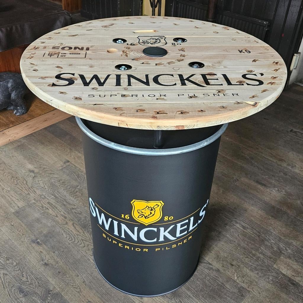 SWINCKELS statafel met groot houten blad, Ophalen, Nieuw, Overige typen, Overige merken