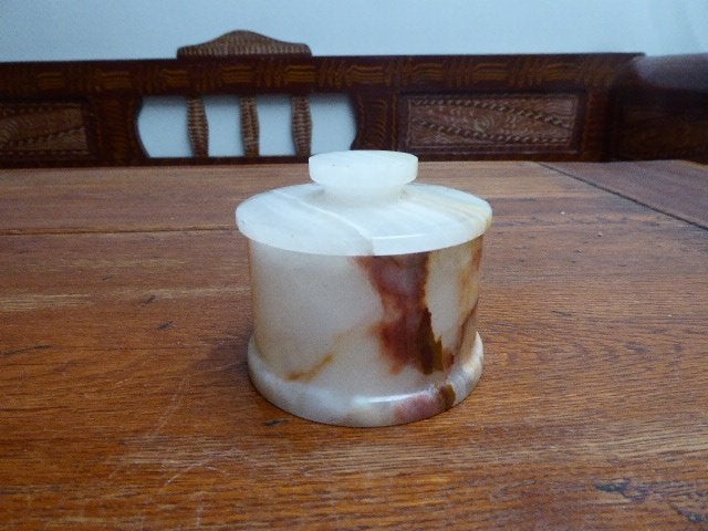 een vintage onyx deksel doosje, Ophalen of Verzenden