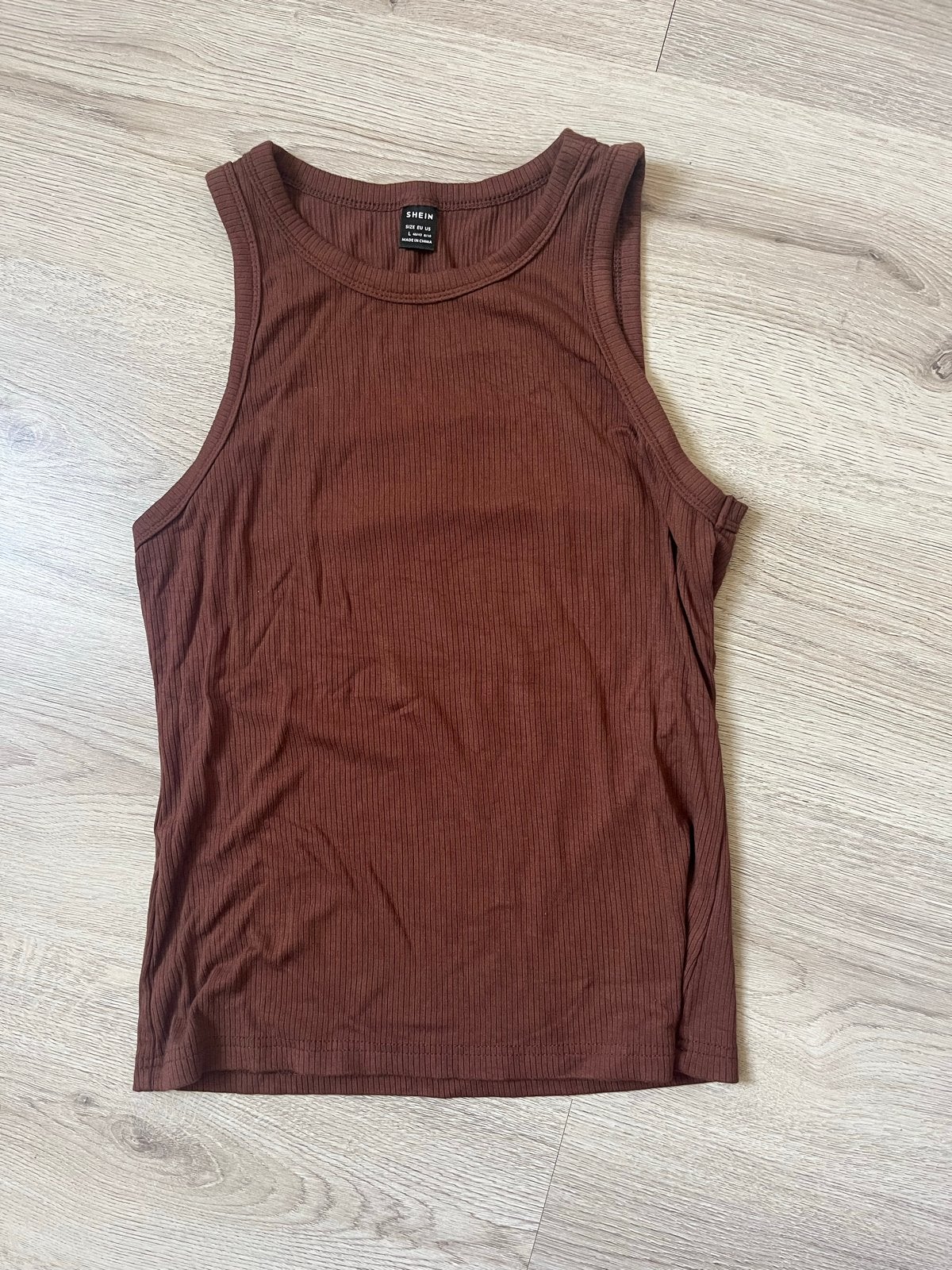 SHEIN mouwloze top - Maat L, Kleding | Dames, Tops, Bruin, Maat 42/44 (L), Ophalen of Verzenden, Zo goed als nieuw