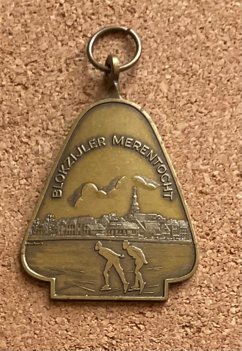 Medaille schaatsen - BLOKZIJLER MERENTOCHT 15 KM, Postzegels en Munten, Ophalen of Verzenden, Overige materialen, Nederland