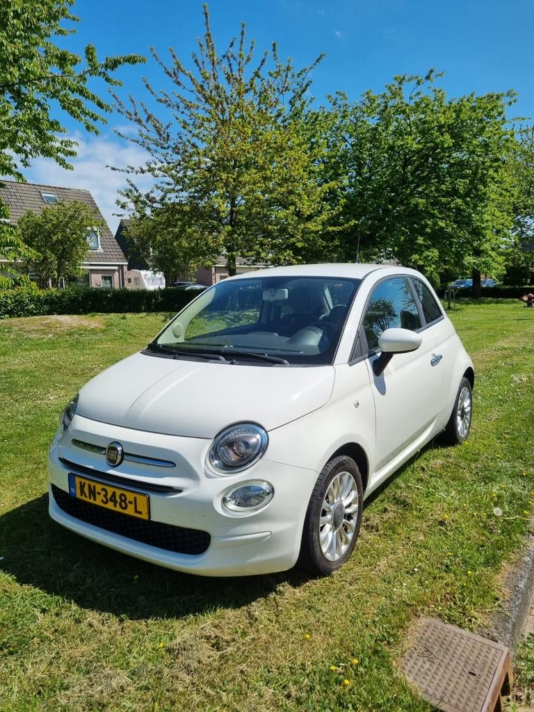 Fiat 500 Twinair Turbo 80pk 2016 Wit, Auto's, Voorwielaandrijving, 31 €/maand, Origineel Nederlands, Handgeschakeld