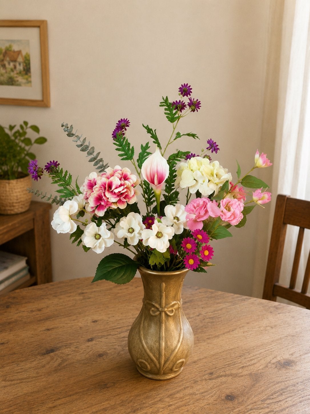 Kunstbloemenboeket nieuw kunstbloemen decoratie interieur, Binnen, 3811JM, Info@rodebeagle.nl, Rode Beagle kunstbloemen