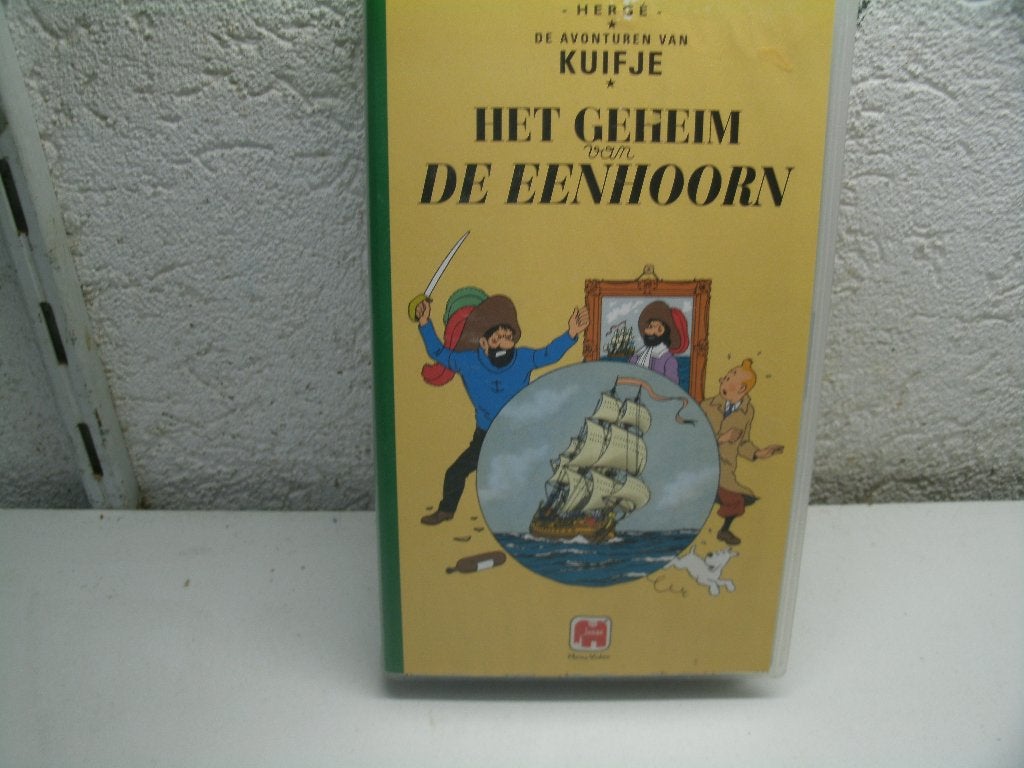 vhs 92a kuifje de eenhoorn, Alle leeftijden, Ophalen of Verzenden, Zo goed als nieuw