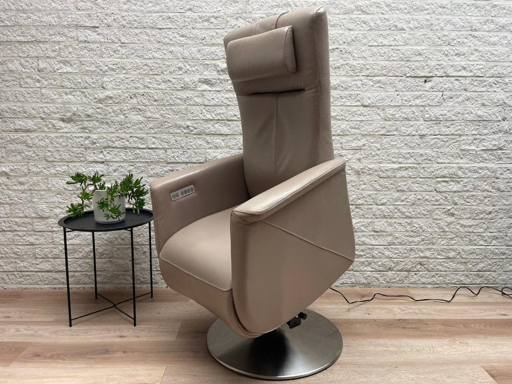 Prominent Toscana M sta op stoel relaxfauteuil opstastoel, N, N, Minder dan 75 cm, Leer