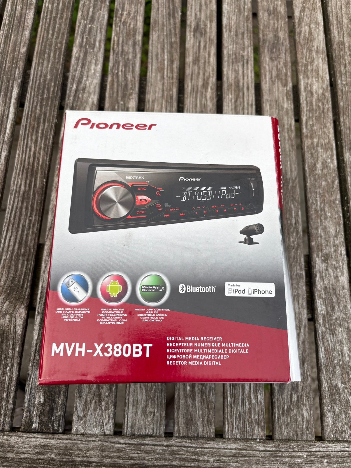 Pioneer Bluetooth autoradio MVH-X380BT, Auto diversen, Ophalen of Verzenden, Zo goed als nieuw