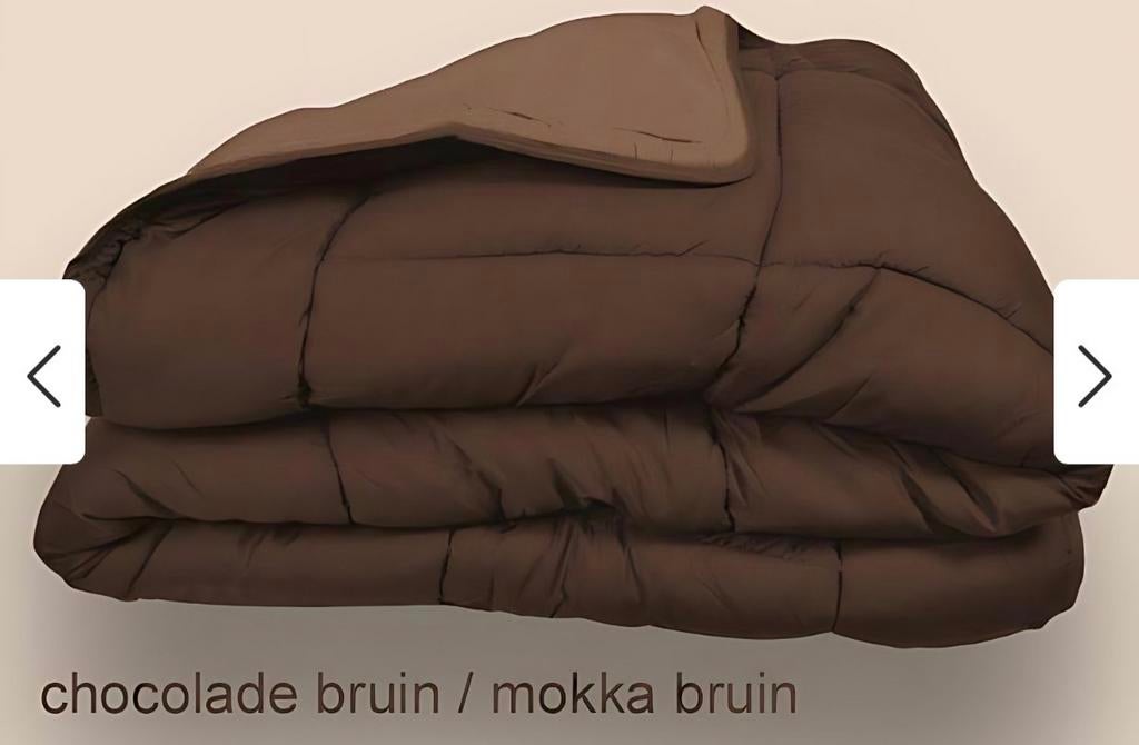 Nieuw Wasbaar Dekbed met Vaste Overtrek - Chocolade/Mocca, Ophalen, Nieuw, Bruin, Deken of Dekbed