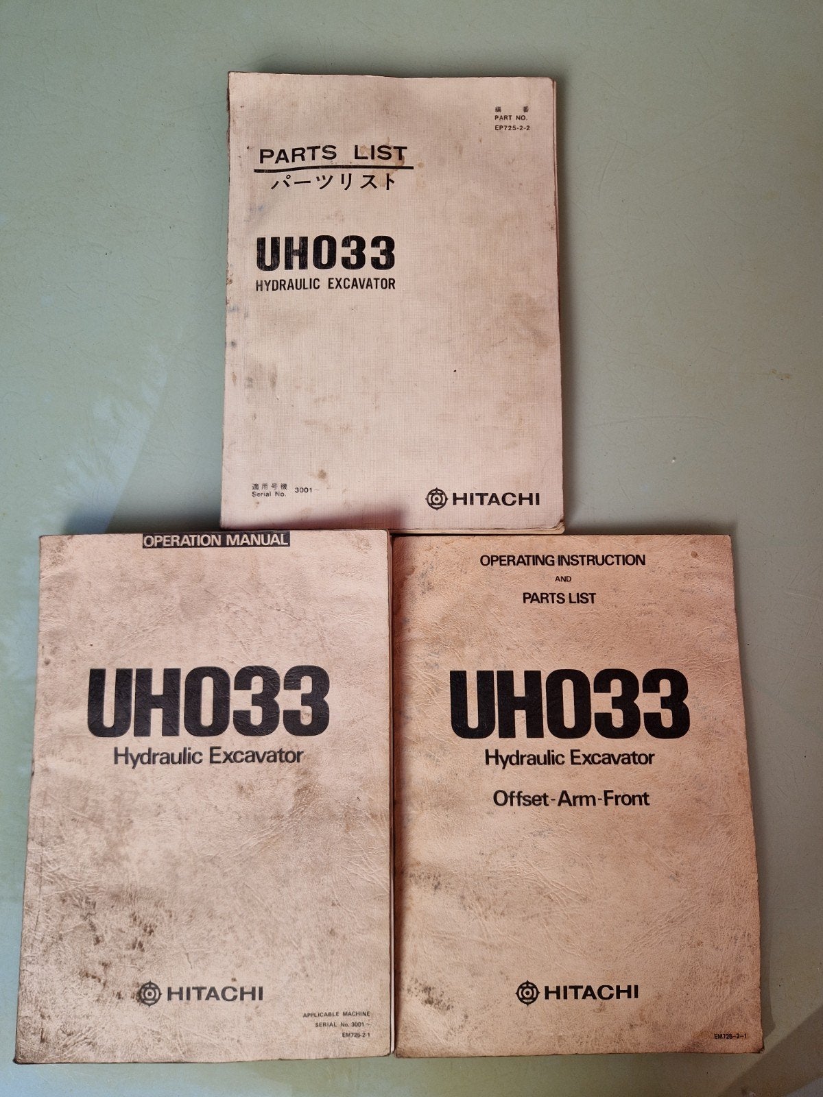 Hitachi UH033 Hydraulische Graafmachine Handleidingen, Ophalen of Verzenden