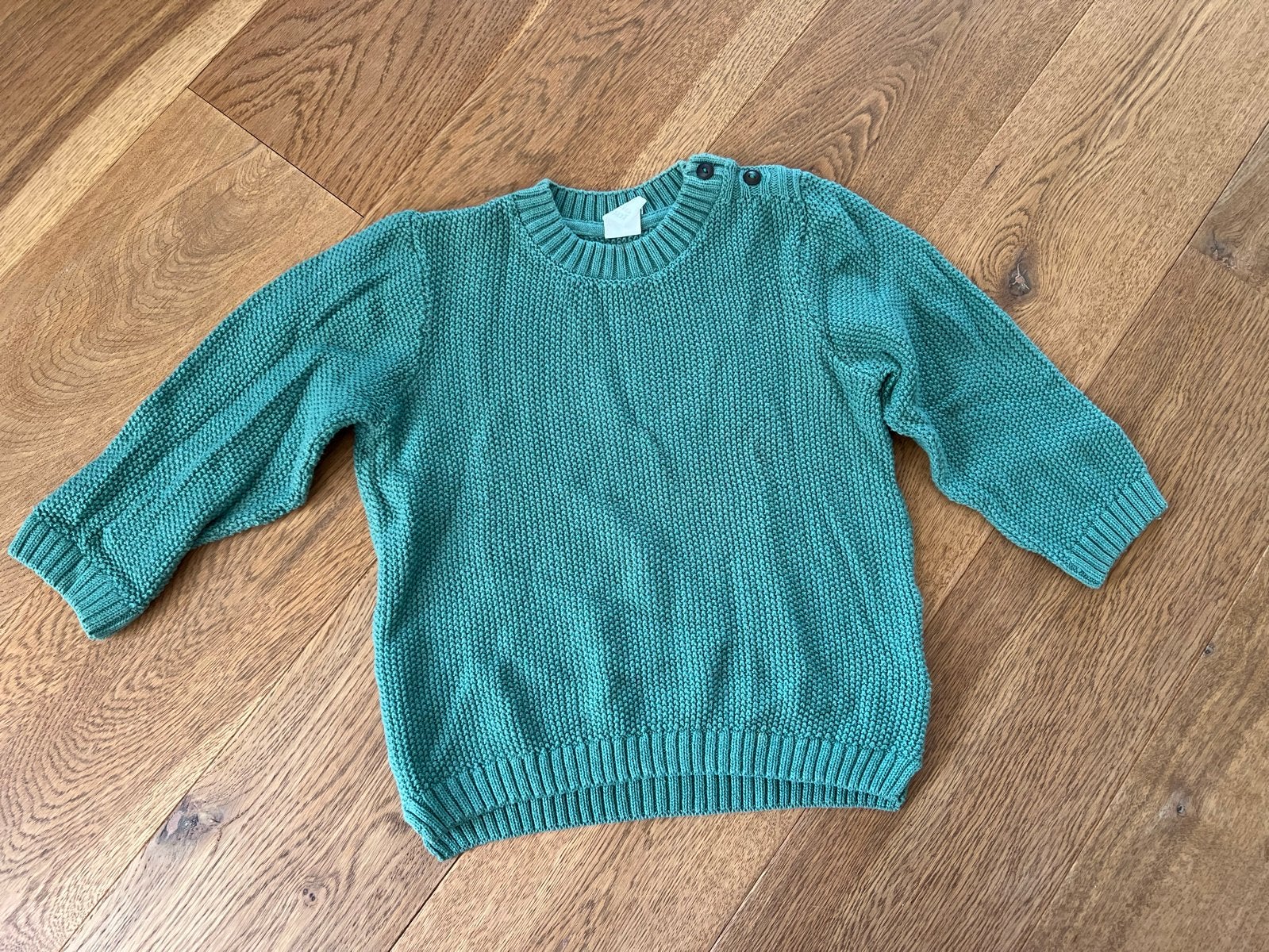 H&M gebreide trui maat 98 - Groen zgan, Ophalen of Verzenden, Zo goed als nieuw, Jongetje of Meisje