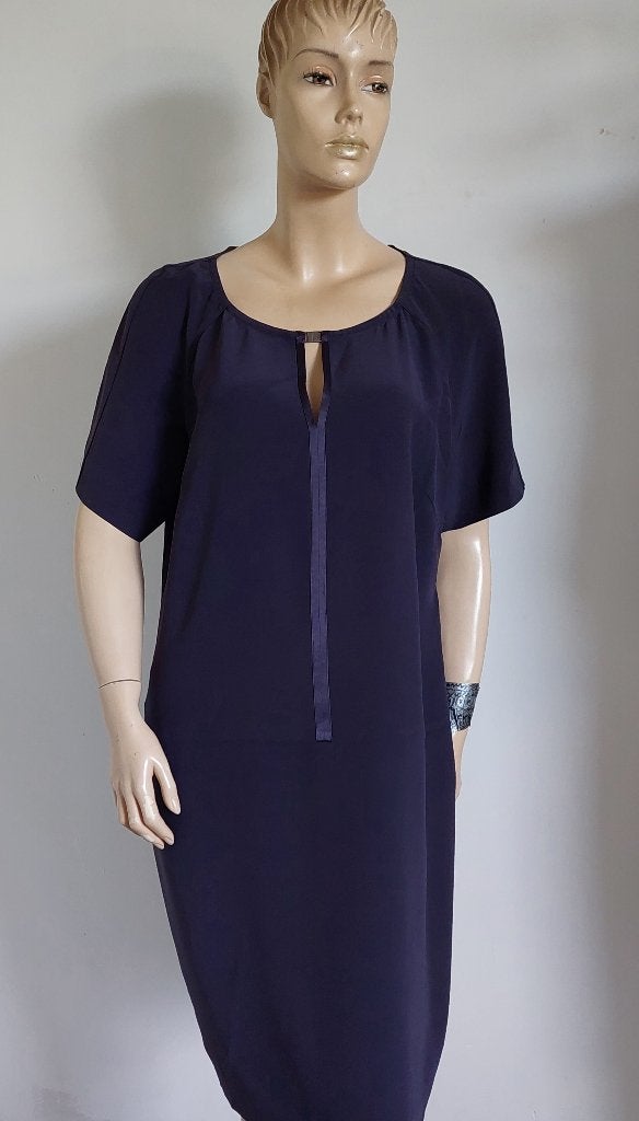 Claudia Sträter Jurk met korte mouw in maat 42, Kleding | Dames, Jurken, Nieuw, Maat 42/44 (L), Blauw, Knielengte, Verzenden