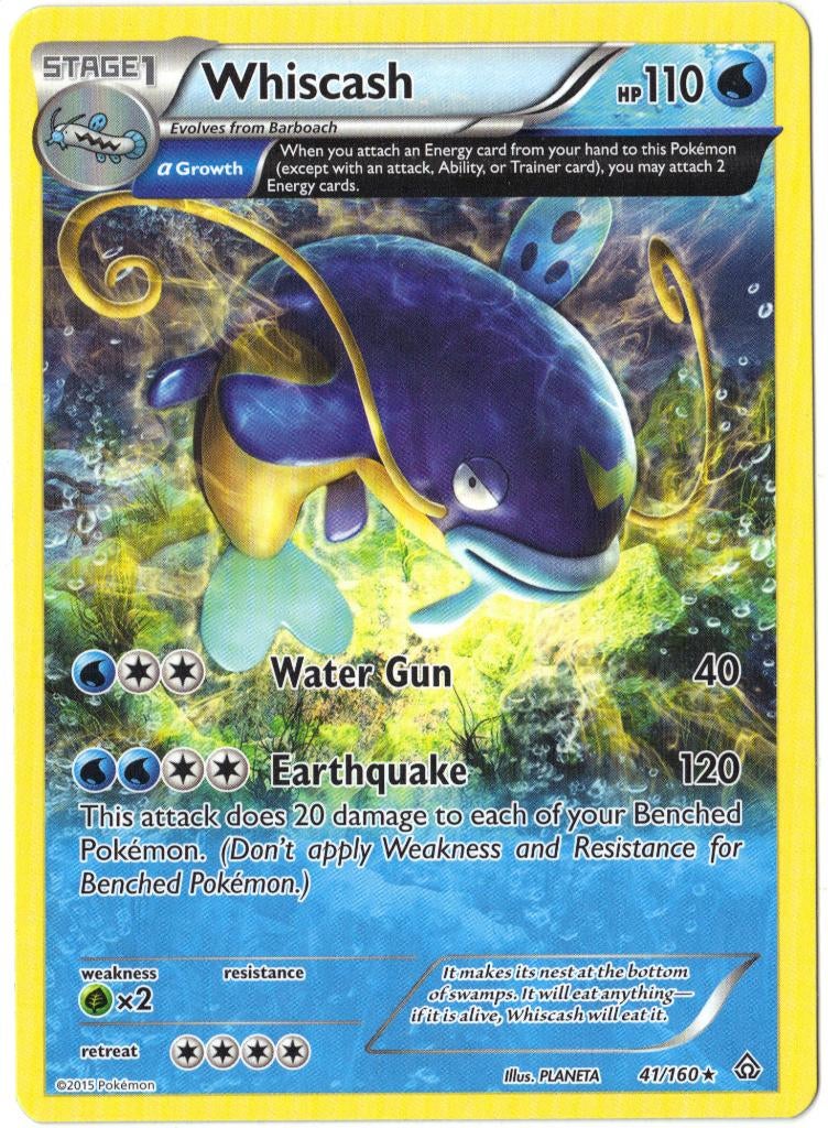 Primal Clash,  Whiscash [rare] 41/160, Hobby en Vrije tijd, Verzamelkaartspellen | Pokémon, Nieuw, Losse kaart, Verzenden