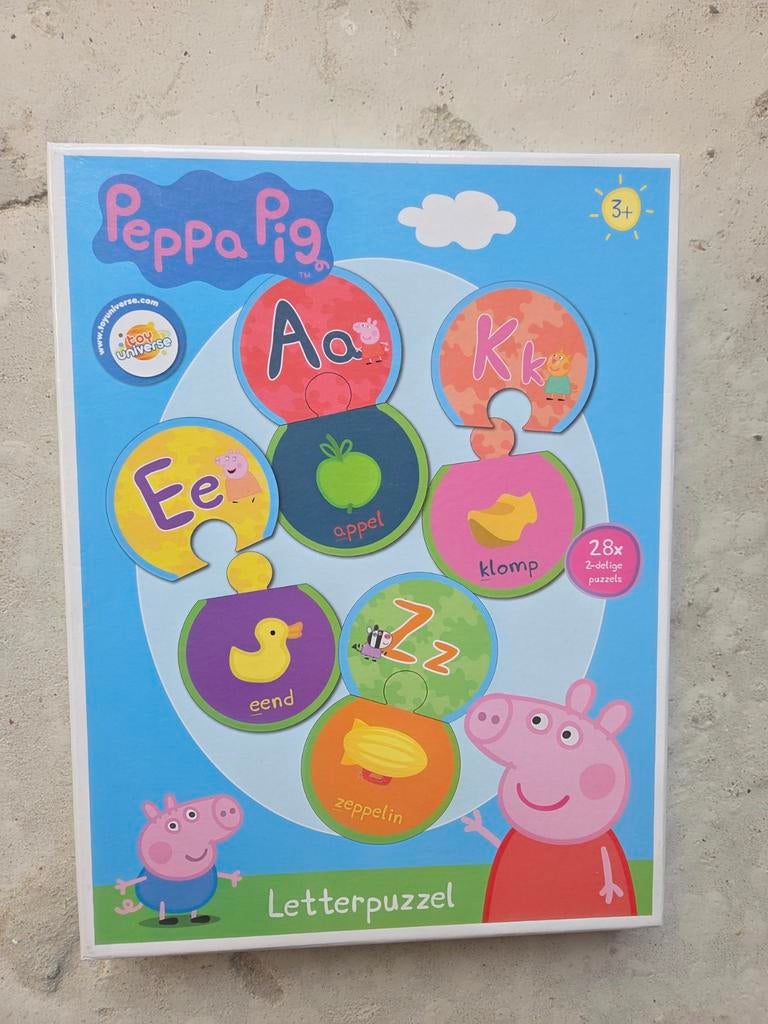 Peppa pig letterpuzzel, Ophalen of Verzenden, 10 tot 50 stukjes, Zo goed als nieuw