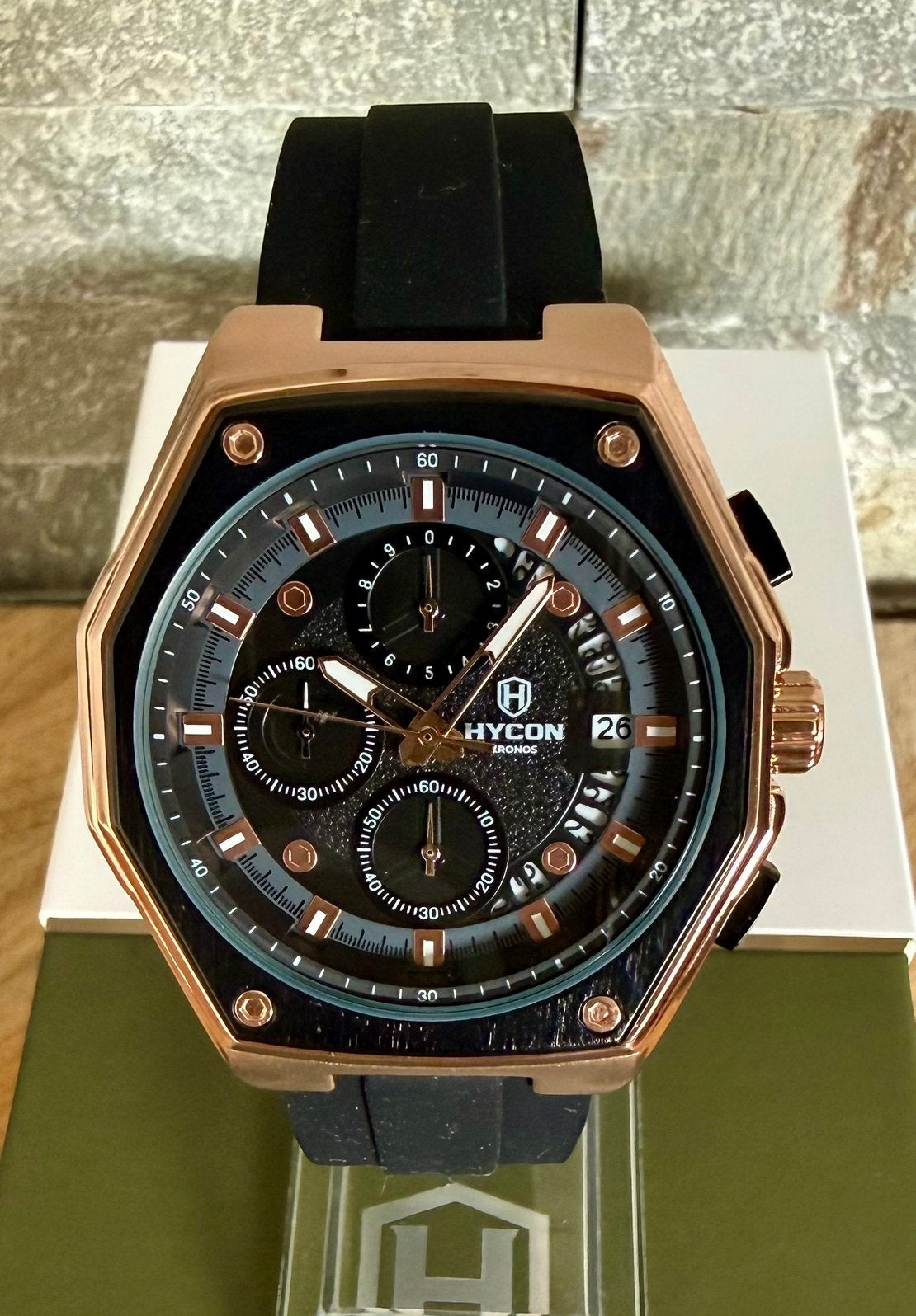 HYCON KRONOS CHRONO T.W.V.499€! 💯%NIEUW MET CERTIFICAAT, Ophalen of Verzenden, Nieuw