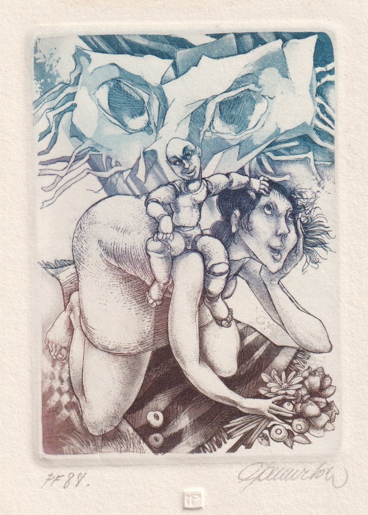 Koopje - Ets van de kunstenaar Hedwig Pauwels, Antiek en Kunst, Verzenden