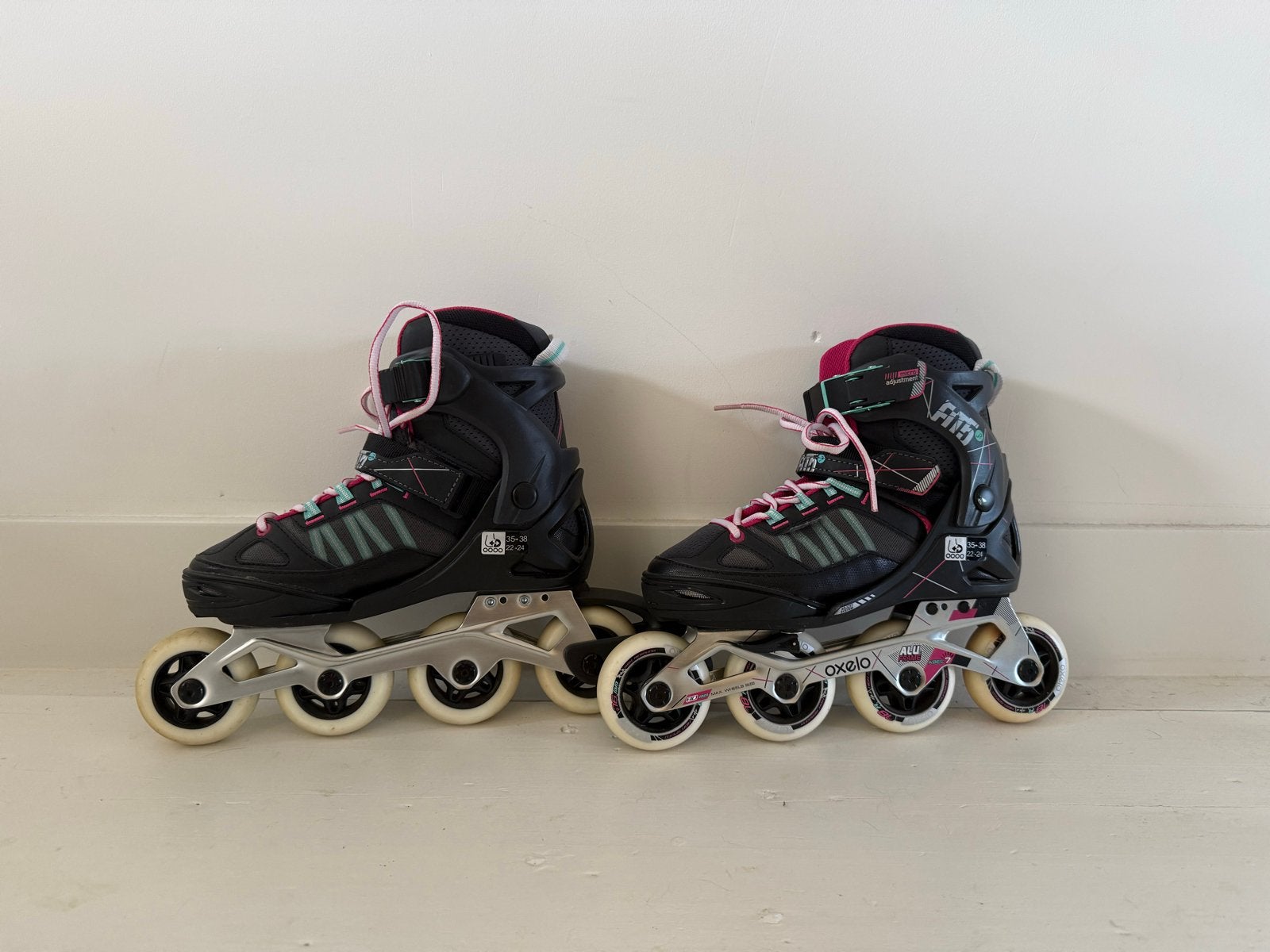Oxelo Fit 5 inline roller skates - verstelbaar maat 35-38, Ophalen of Verzenden, Verstelbaar, Zo goed als nieuw, Dames