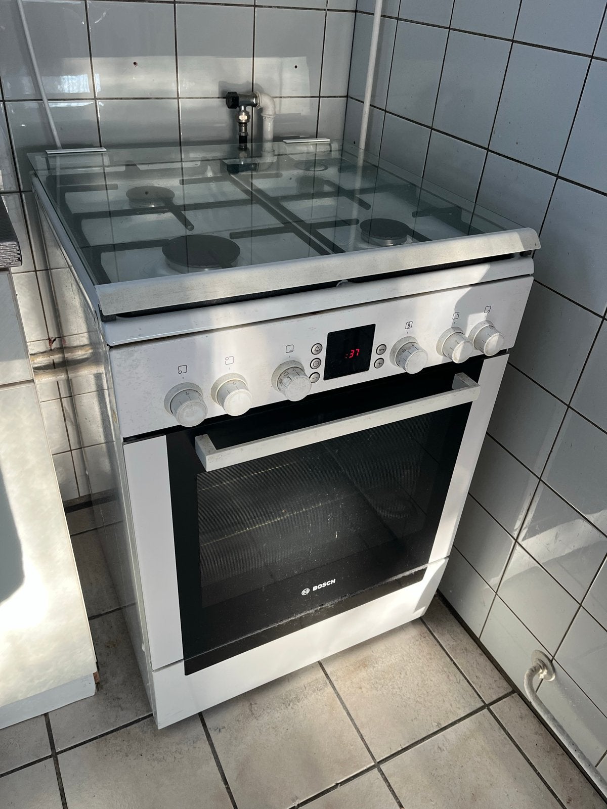 SPOED!! Bosch gasfornuis met oven, Ophalen, Gebruikt, 60 cm of meer, 4 kookzones