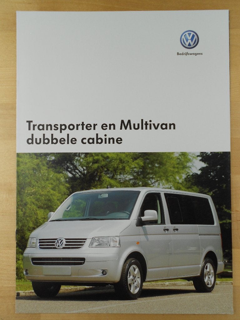 Volkswagen Transporter Multivan Dubbele Cab Brochure 2005 T5, Volkswagen, Ophalen of Verzenden, Zo goed als nieuw, Volkswagen