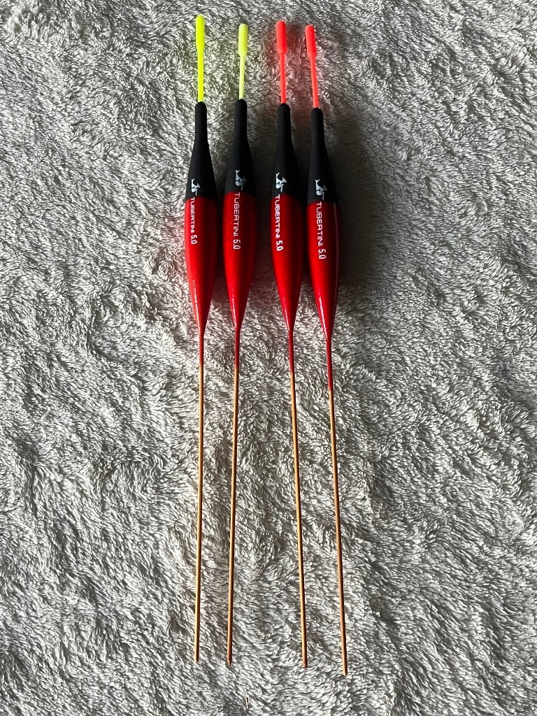 adv 183 / NIEUW set 4 dobbers TUBERTINI 5,00 gram, Ophalen of Verzenden, Nieuw, Dobber of Lood