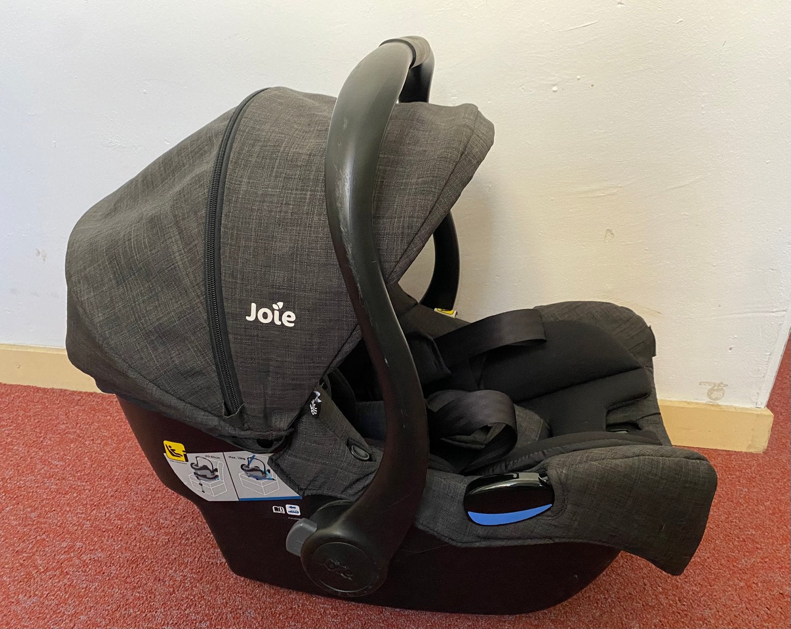 Joie autostoeltje met base, Autogordel of Isofix, Zo goed als nieuw, 0 t/m 13 kg, Ophalen