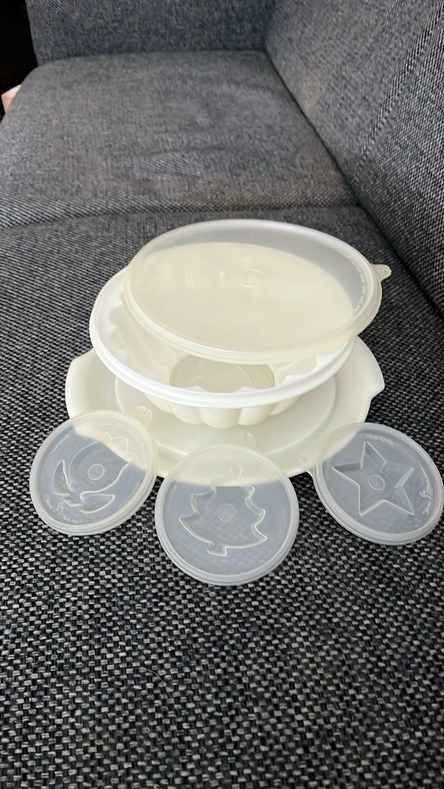 Vintage Tupperware Puddingvorm Jaren 70 - Super!, Ophalen of Verzenden, Gebruikt, Crème, Bak of Kom