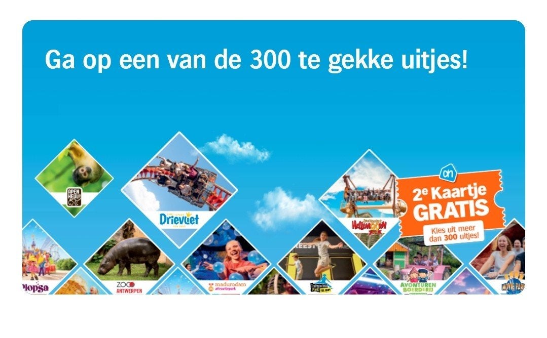 gratis digitale uitjes zegels ah, Tickets en Kaartjes, Eén persoon, Kortingskaart