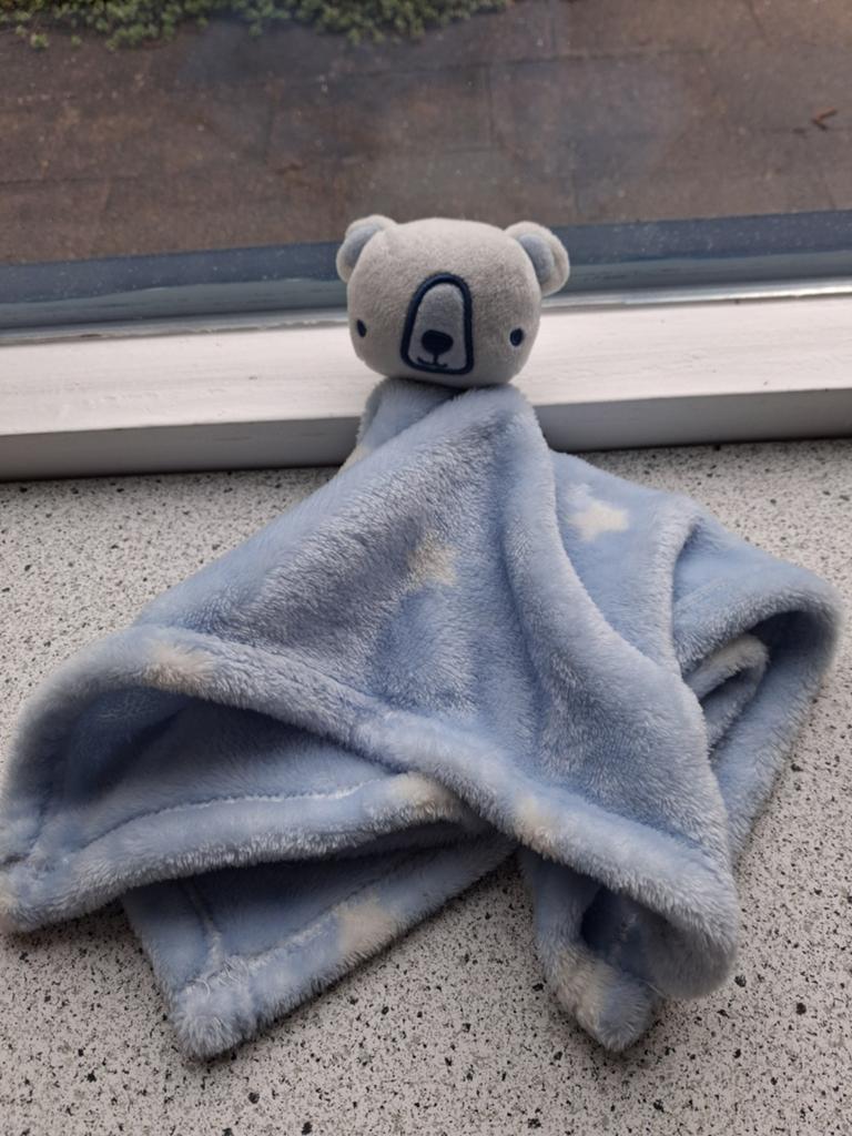 Knuffeldoek beer licht blauw sterrenprint van Primark Baby, Beer, Blauw, Ophalen of Verzenden, Zo goed als nieuw