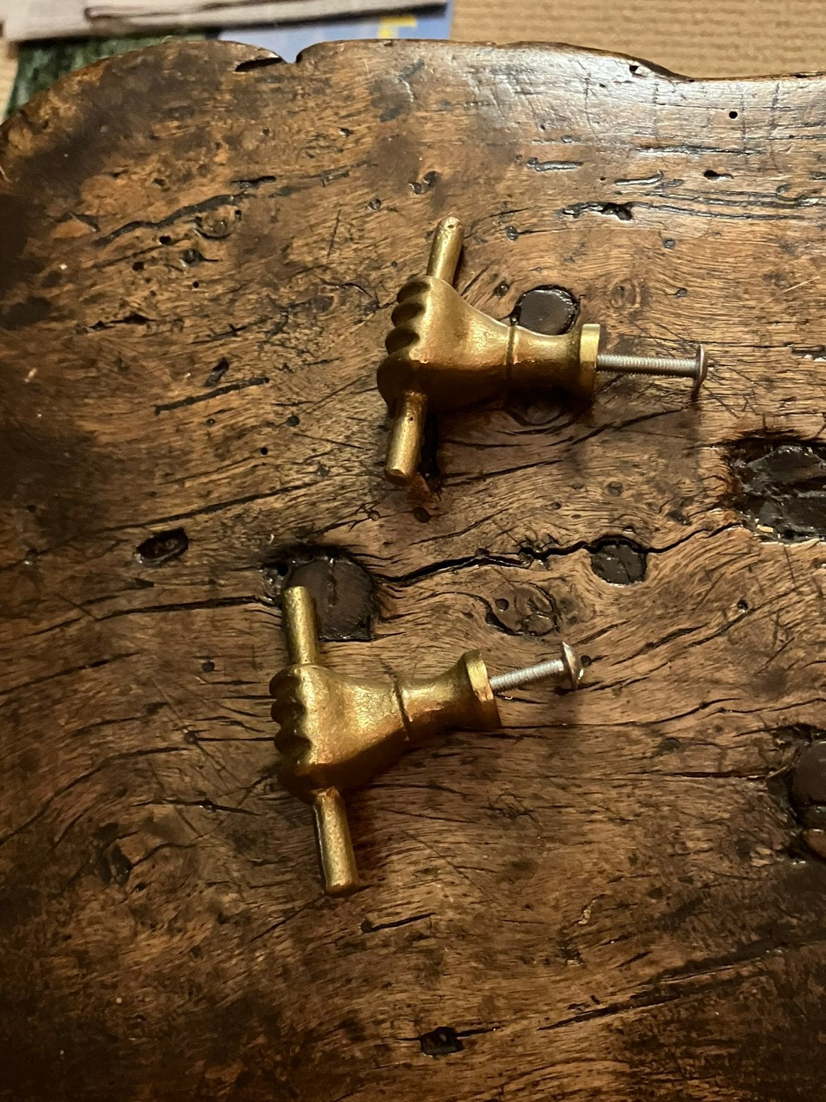 Stel bronzen ‘handgrepen’ voor op de lades of kasten., Antiek en Kunst, Antiek | Koper en Brons, Ophalen