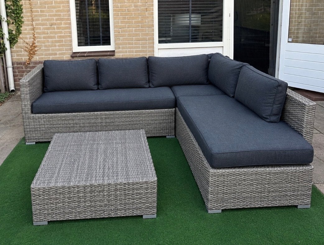 Loungebank met salontafel!, Ophalen, 5 zitplaatsen, Gebruikt, Loungeset