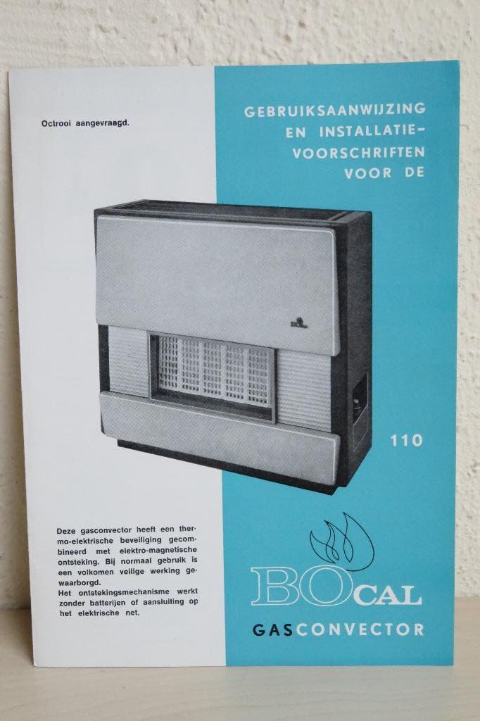 Folder+garantiebewijs Bocal gasconvector (gaskachel). 1965, Ophalen of Verzenden, Zo goed als nieuw, Overige typen