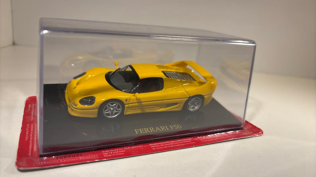 Ferrari f50 coupé yellow atlas 1.43, Hobby en Vrije tijd, Modelauto's | 1:43, Overige merken, Auto, Ophalen of Verzenden, A