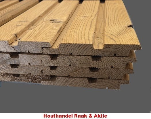 16.9 m2 Thermowood dubbel Rhombusprofiel - nr: TP175, Ophalen, Nieuw, 250 cm of meer, Planken
