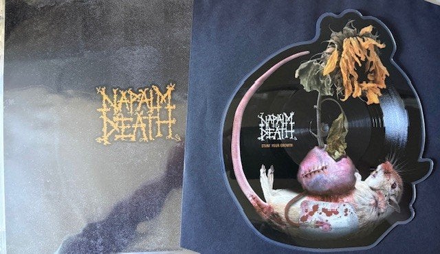 Napalm Death - Stunt Your Growth 12" picture disc, Beschermende buitenhoes, Grindcore, Ophalen of Verzenden, Zo goed als nieuw