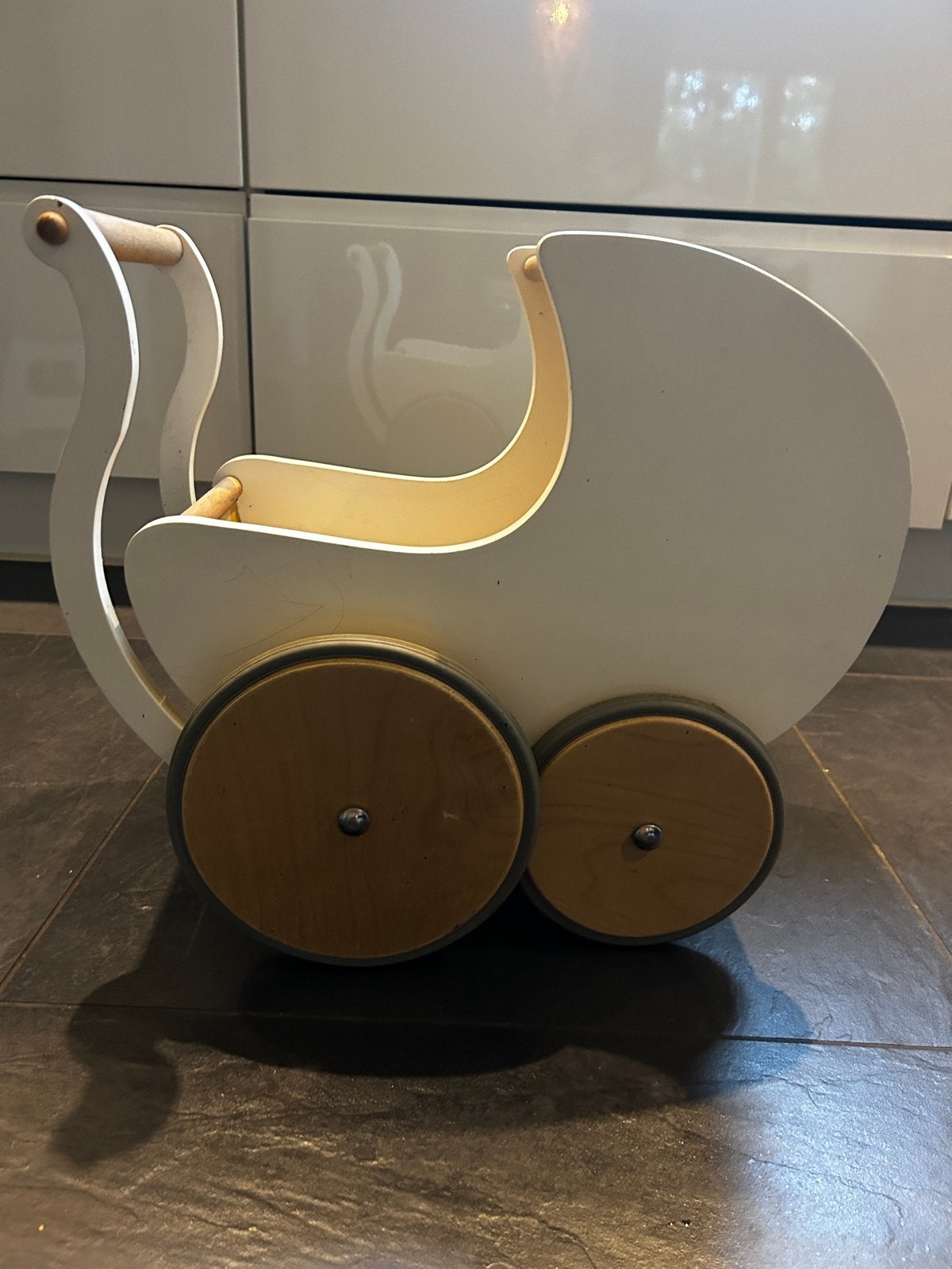 Houten Poppenwagen Kinderfeets - Weinig gebruikt, Ophalen of Verzenden, Gebruikt, Overige typen