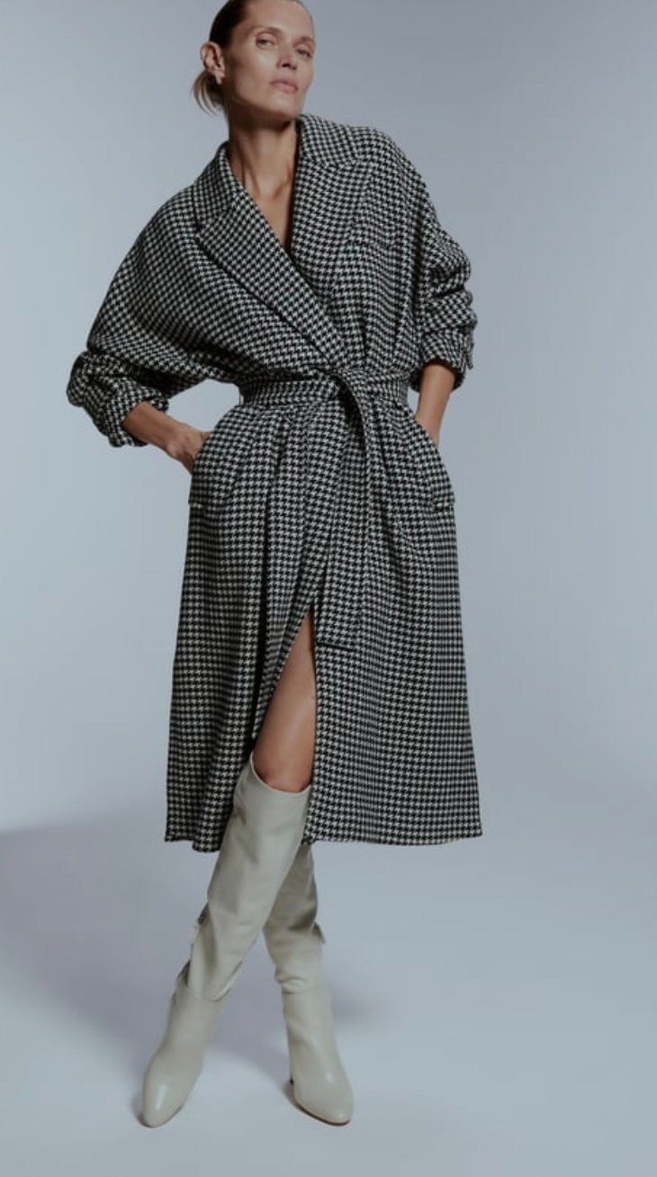 Zara Geruite Wollen Jas - XS - Zo goed als nieuw, Ophalen of Verzenden, Zo goed als nieuw, Maat 34 (XS) of kleiner, Meerkleurig