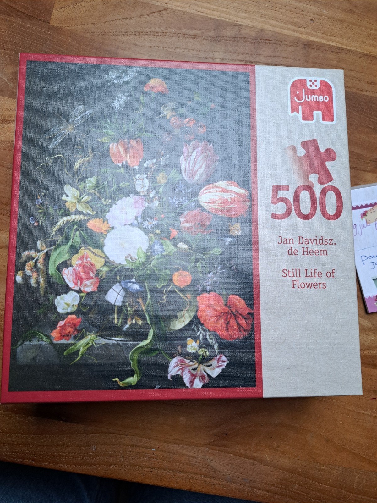 Jumbo Legpuzzel Jan Davidsz. de Heem - Stilleven Bloemen 500, Ophalen of Verzenden, 500 t/m 1500 stukjes, Zo goed als nieuw, Legpuzzel