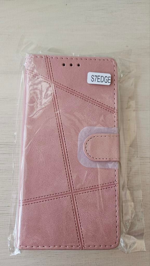 Roze Flipcase Hoesje voor Samsung S7 Edge - Nieuw, Ophalen of Verzenden, Nieuw