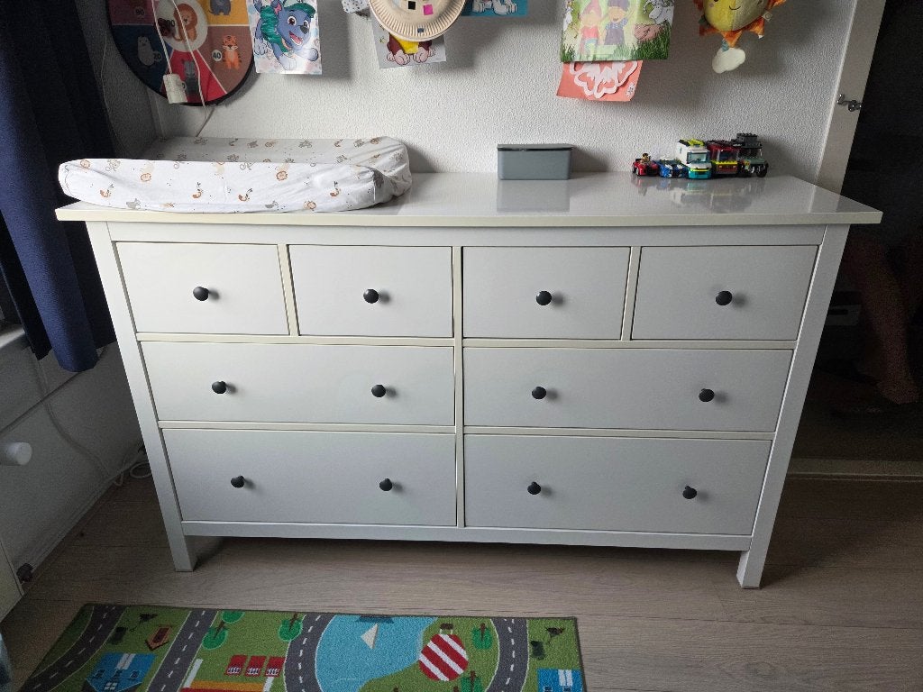 Ikea Hemnes Ladekast 8 lades, Ophalen, 5 laden of meer, 150 tot 200 cm, Zo goed als nieuw