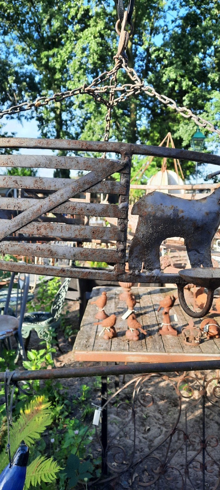 Decoratieve metalen haan en schaap voor tuin, Ophalen, Nieuw