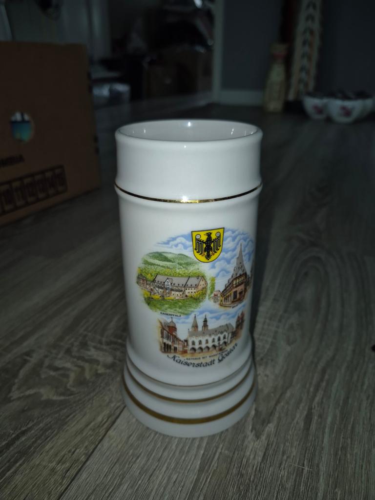 Vintage Bierpul Kaiserstadt Goslar - Reinzinn Deckel, Ophalen of Verzenden