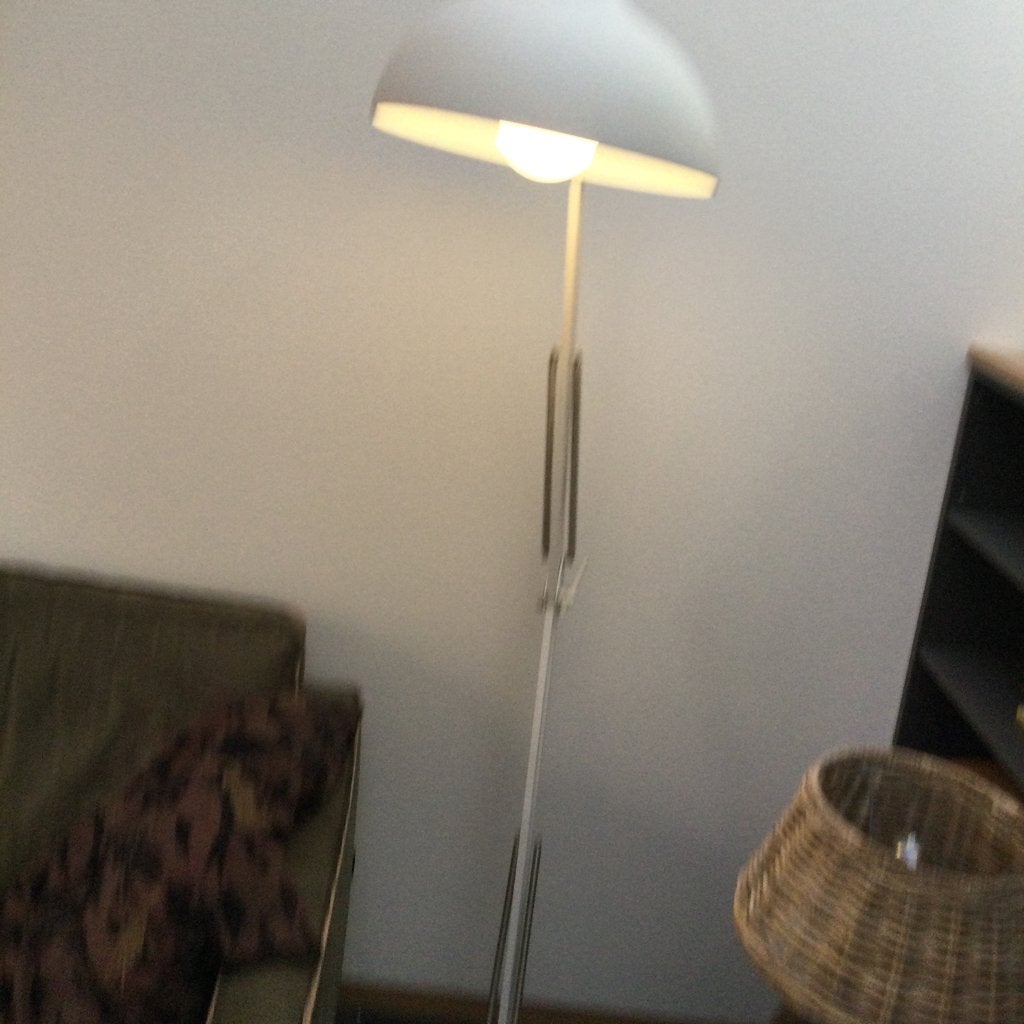Staande witte lamp Ikea, metaal, Ophalen, Gebruikt, E27 (groot), Metaal