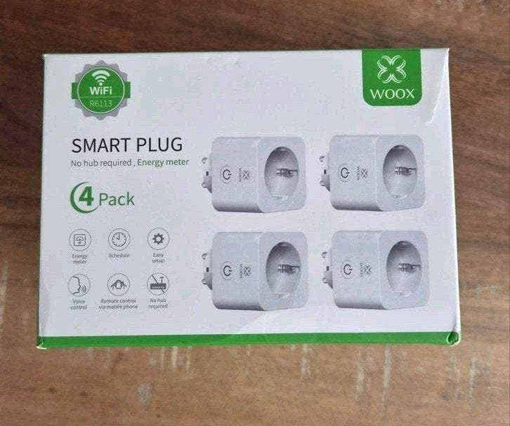 Woox Smart Plug R6113 - 4 stuks - Nieuw in doos, Nieuw, Kunststof, Ophalen of Verzenden, Modern
