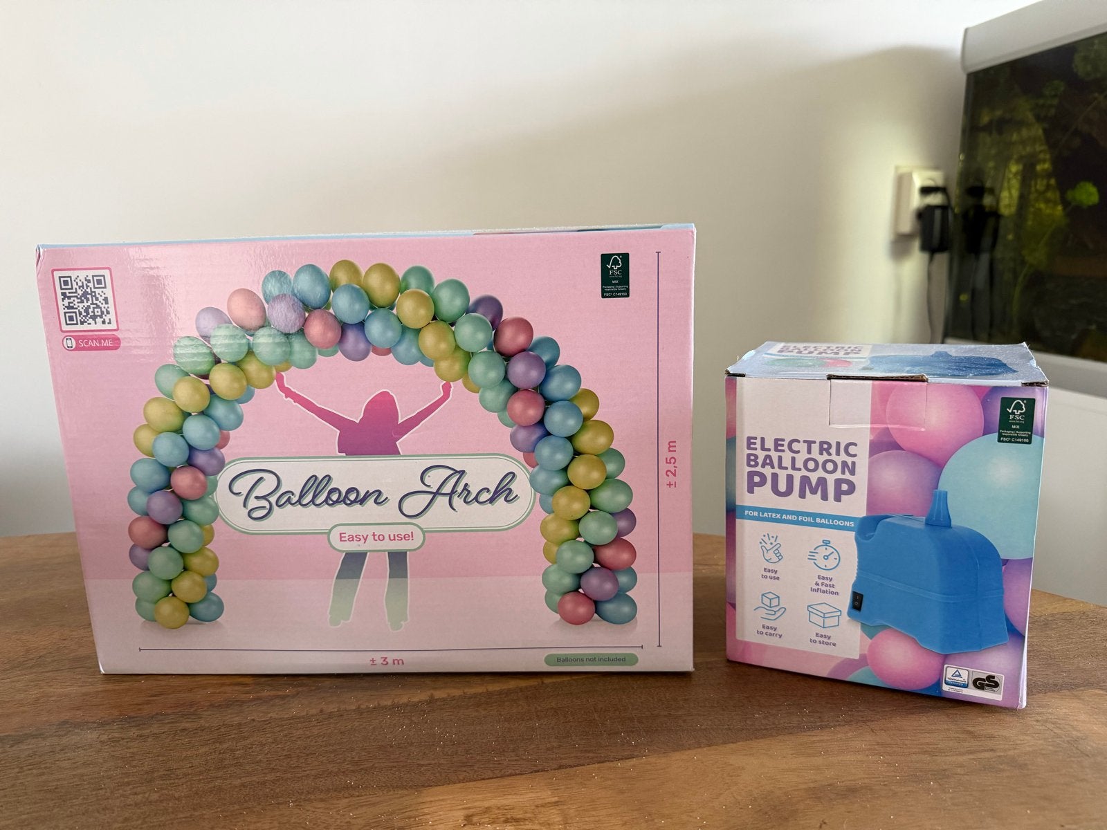Ballonnenboog set met elektrische pomp, Ophalen of Verzenden, Nieuw, Versiering, Verjaardag