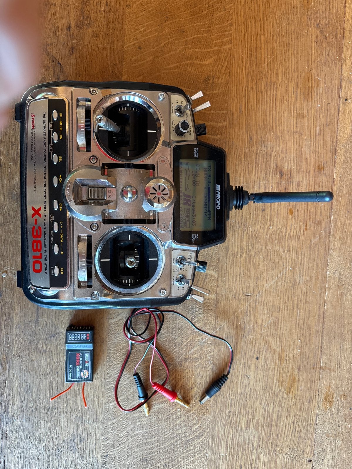 JR Propo X-3810 Zender met Assan 2.4G Module en Ontvanger, Ophalen of Verzenden, Gebruikt