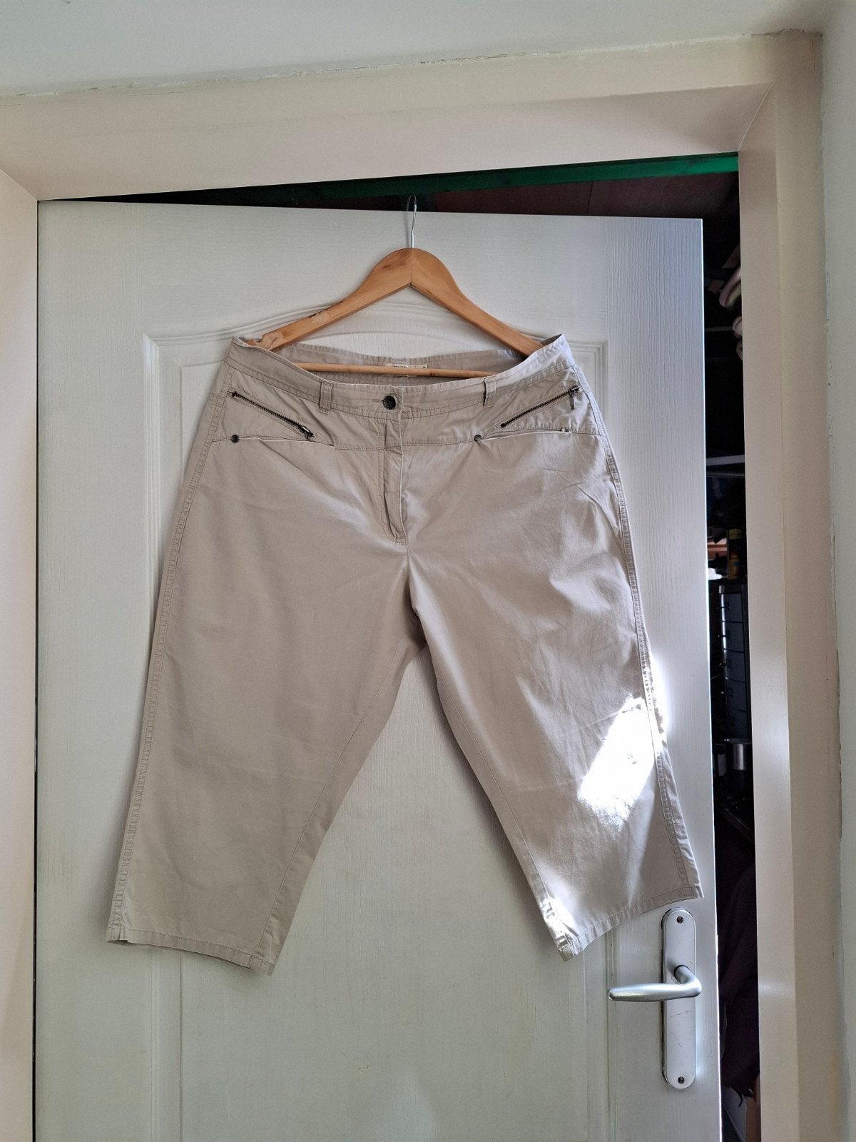 Beige Driekwart Broek - Comfortabel en Stijlvol, Kleding | Dames, Jensen, Beige, Maat 42/44 (L), Ophalen of Verzenden