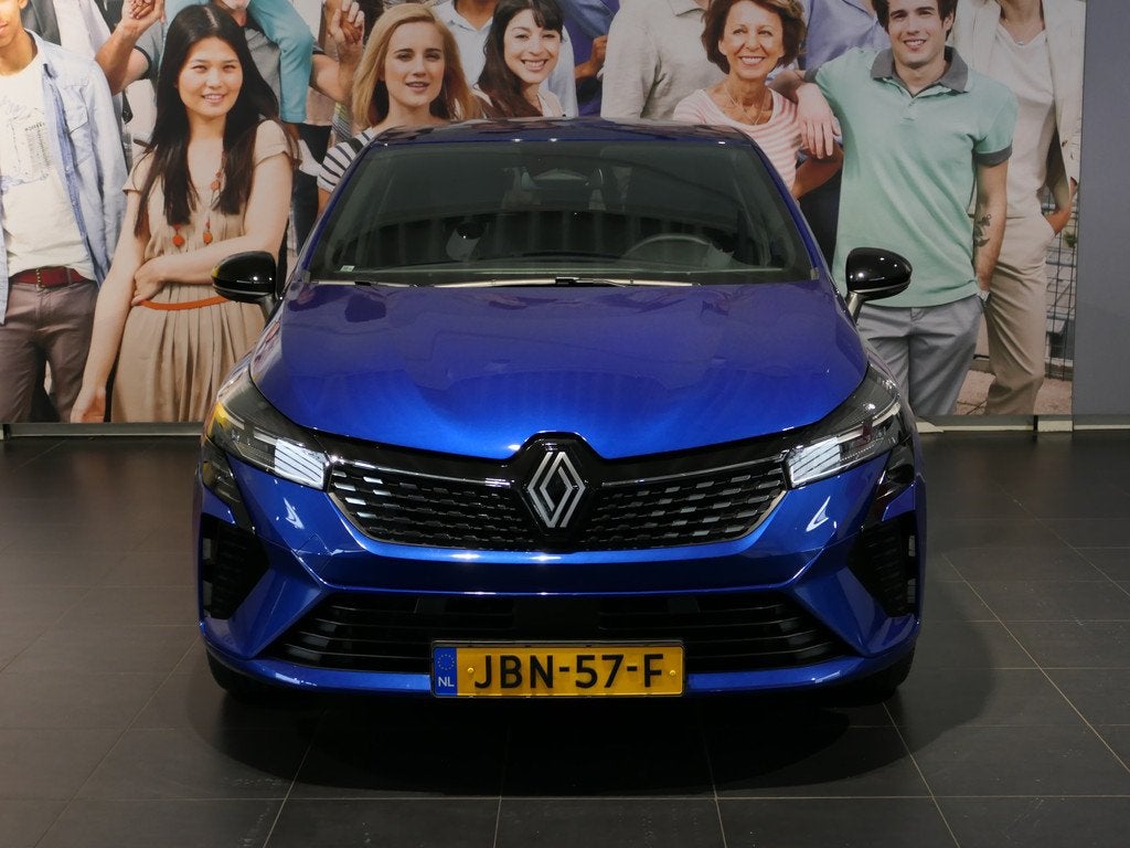 Renault Clio 1.6 E-Tech Full Hybrid 145 techno - Occasion Le, Auto's, Renault, Blauw, Leder en Stof, Origineel Nederlands, 1248 kg