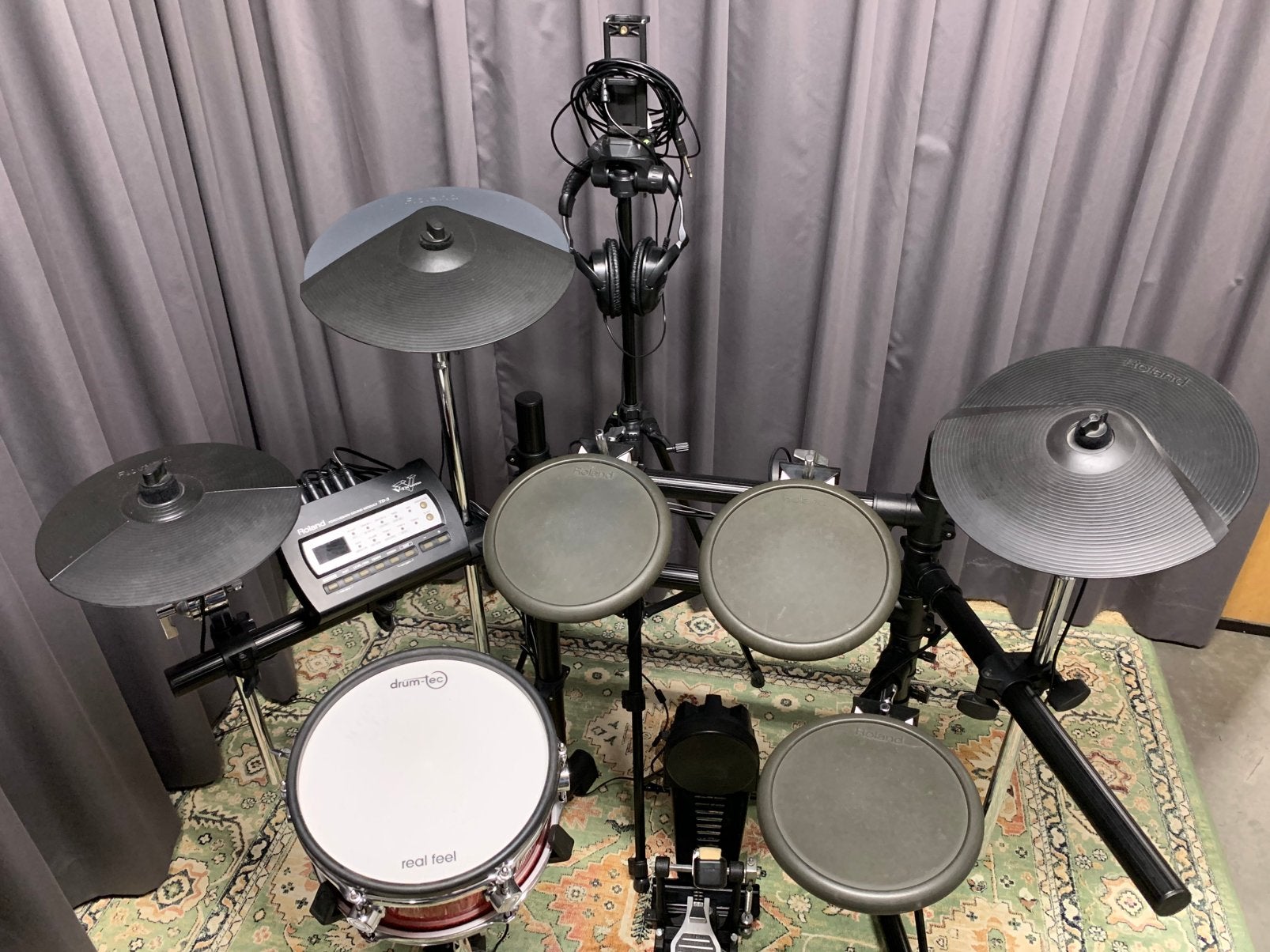 Elektronisch drumstel Roland TD3 V-Drums + Drumtec Snare, Ophalen, Zo goed als nieuw, Roland