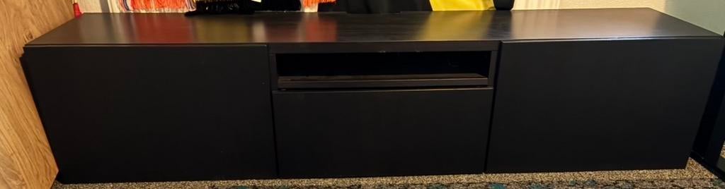 Ikea besta tv meubel, Ophalen, Gebruikt, 150 tot 200 cm, Eikenhout