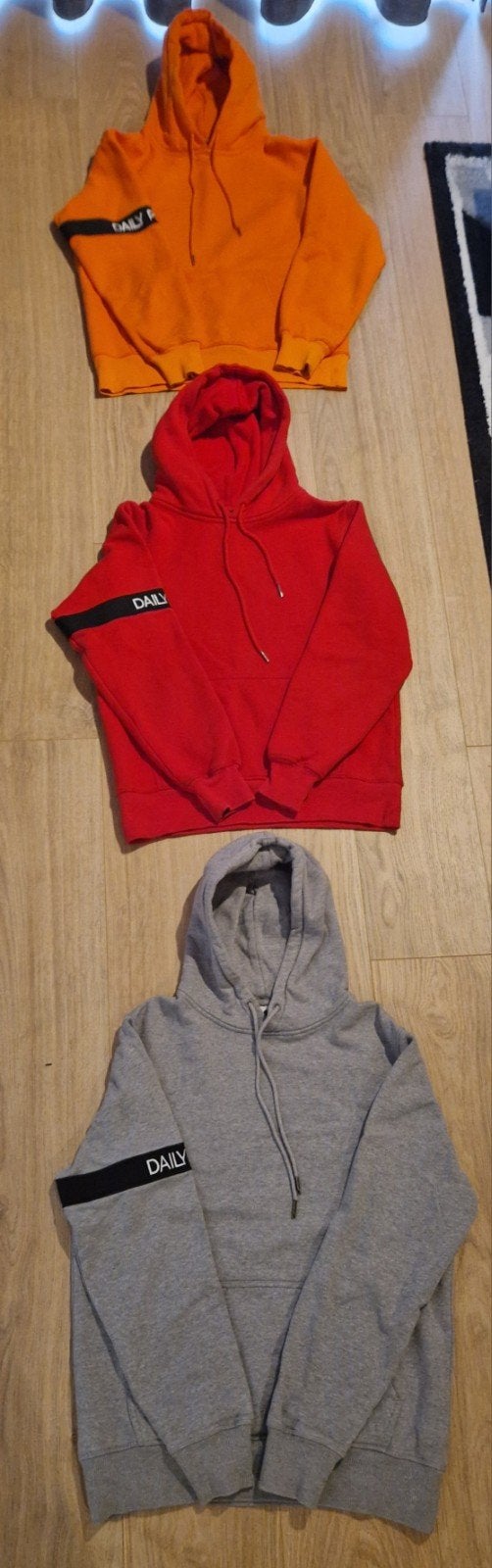 Daily paper hoodie maat s 36 oranje grijs merk trui, Daily Paper, Verzenden, Maat 36 (S)