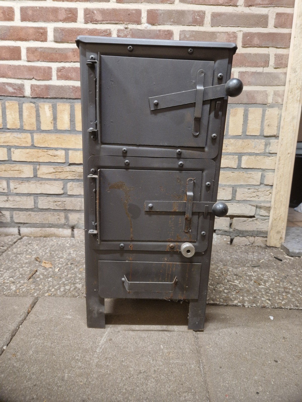 Werkplaatskacheltje nieuw, Ophalen, Gebruikt, Houtkachel, Vrijstaand